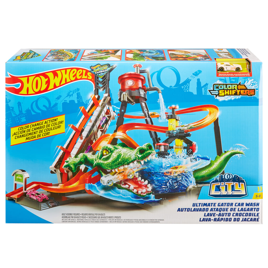 Hot Wheels Dev Timsah Araba Yıkama Oyun Seti FTB67