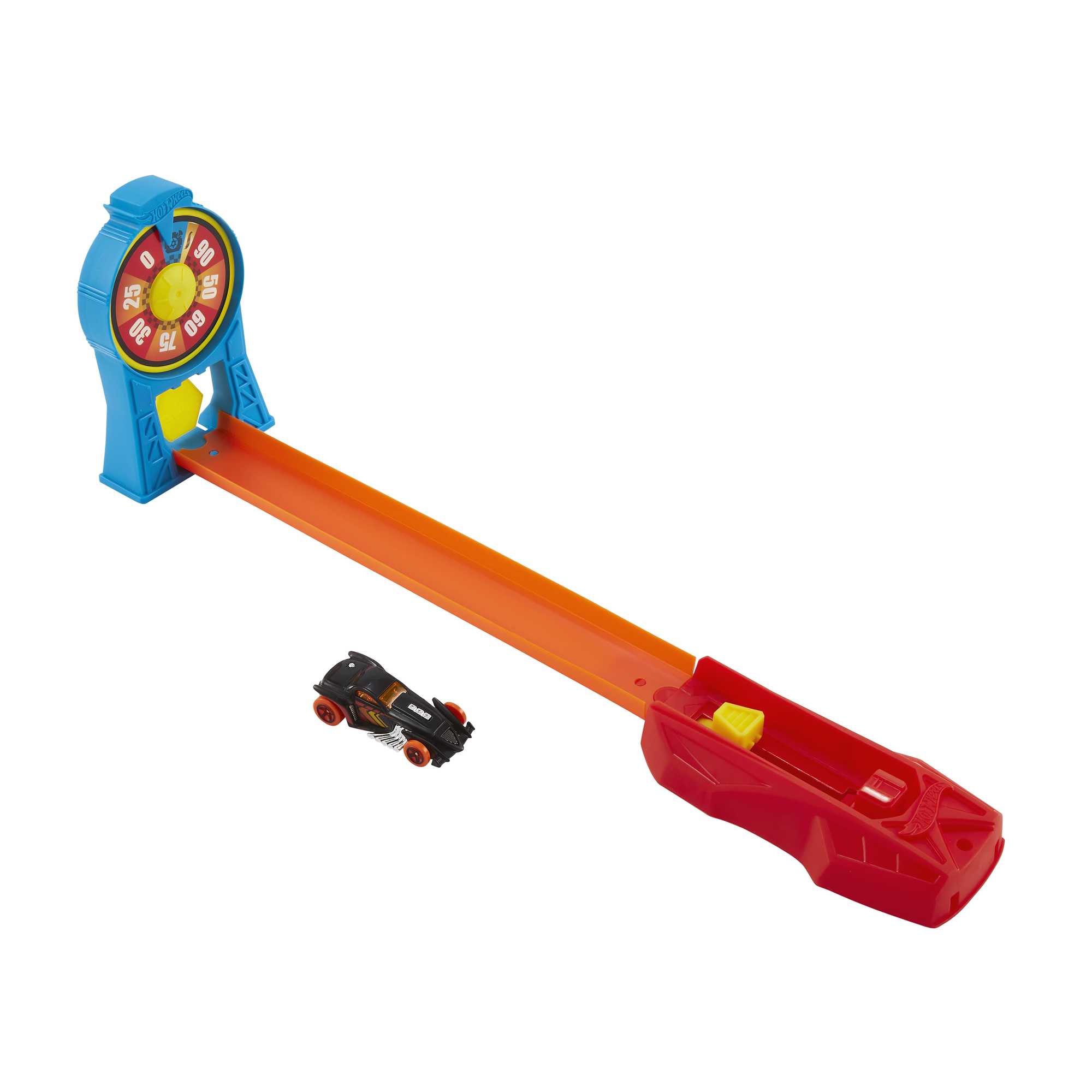 Hot Wheels Akrobasi Atlayışı Yarış Seti, Turuncu Pist, Fırlatıcılı Oyun Seti, FTH79