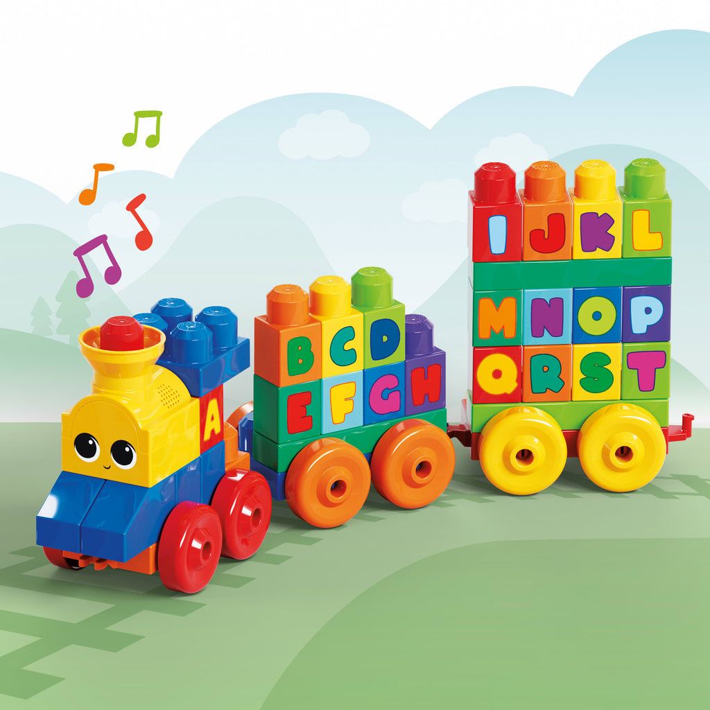 Fisher-Price Mega Bloks Müzikli Alfabe Treni, Gerçek Sesler ve Müzik ile Harfleri Öğretir FWK22