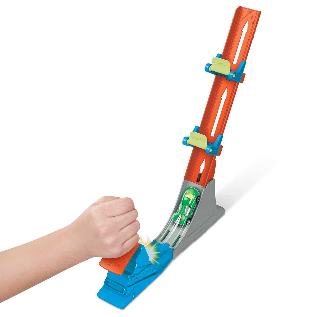 Hot Wheels Akrobasi Seti Serisi - Turuncu Pist, Fırlatıcılı Oyun Seti, FWM85