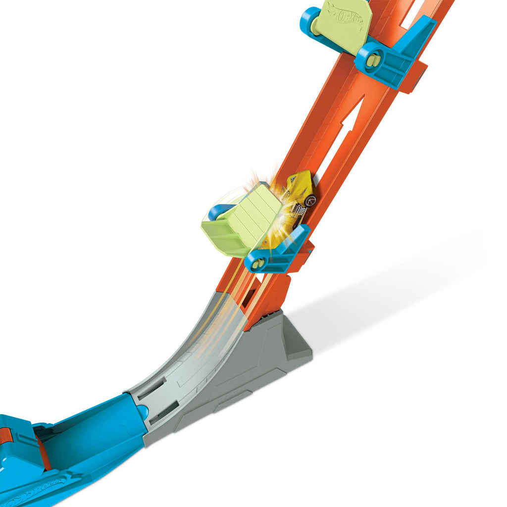Hot Wheels Akrobasi Seti Serisi - Turuncu Pist, Fırlatıcılı Oyun Seti, FWM85
