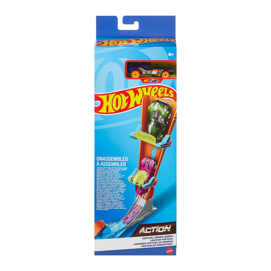 Hot Wheels Akrobasi Seti Serisi - Turuncu Pist, Fırlatıcılı Oyun Seti, FWM85
