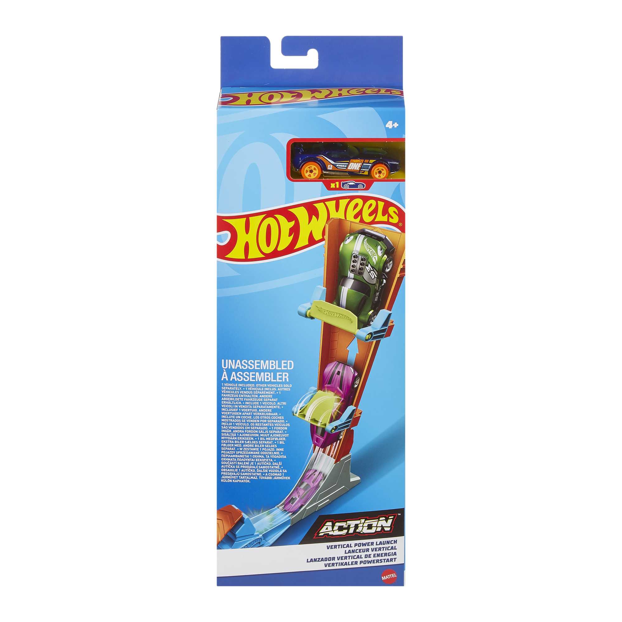 Hot Wheels Akrobasi Seti Serisi - Turuncu Pist, Fırlatıcılı Oyun Seti, FWM85