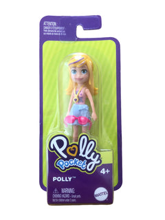 Polly Pocket Tekli Mini Bebek - Polly (Mavi Yıldızlı Üst, Kırmızı Etek)