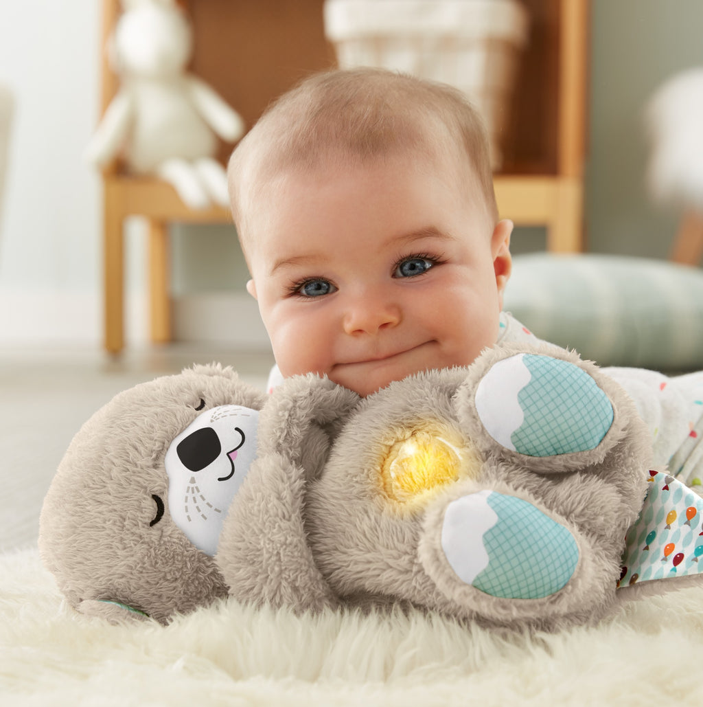 Fisher-Price Uyku ve Oyun Arkadaşı Su Samuru, Müzikli Pelüş Bebek Oyuncağı FXC66