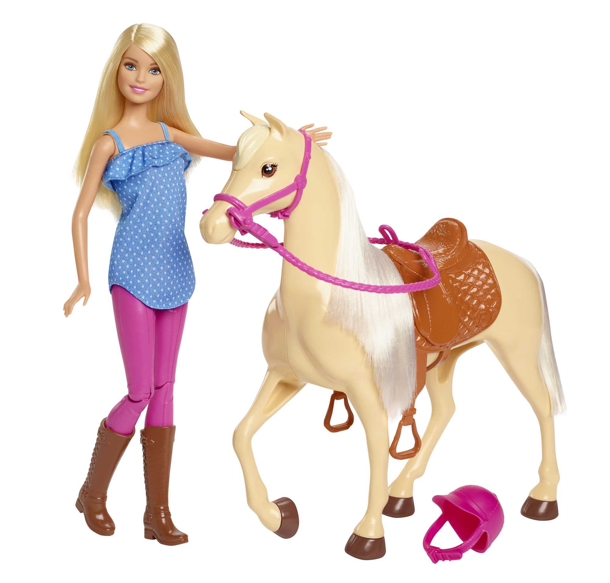 Barbie ve Güzel Atı Oyun Seti, Sarışın Bebekli FXH13