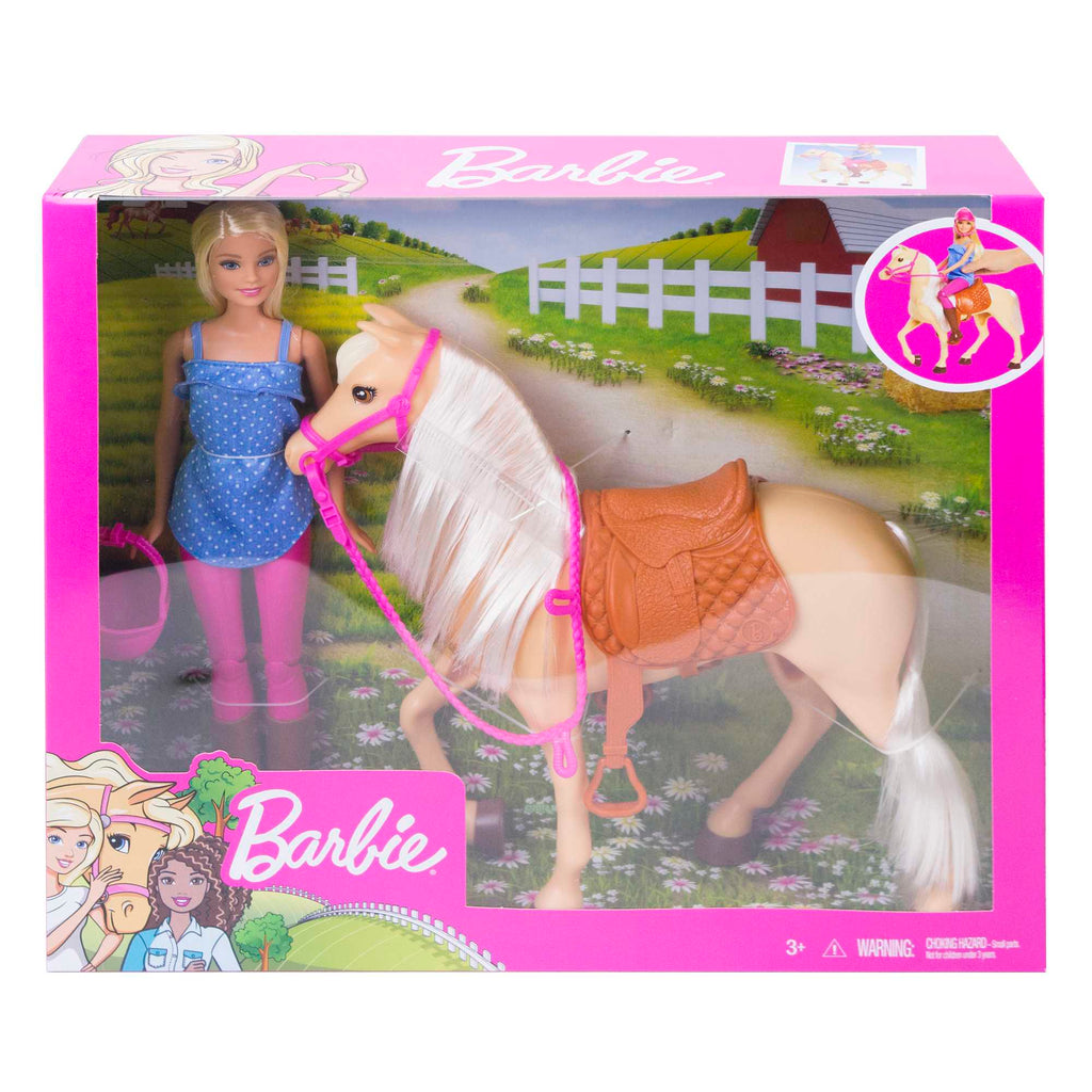 Barbie ve Güzel Atı Oyun Seti, Sarışın Bebekli FXH13