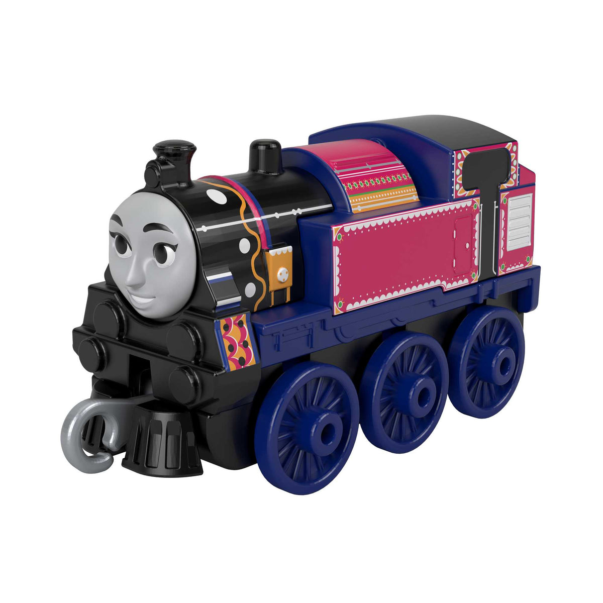 Thomas ve Arkadaşları Trackmaster Sür-Bırak Küçük Tekli Trenler, Ashima, Pembe-Lacivert Oyuncak Lokomotif Tren, FXX00