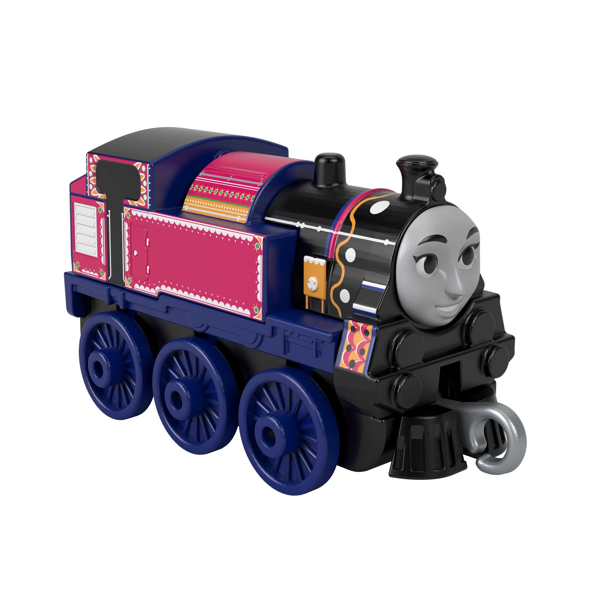 Thomas ve Arkadaşları Trackmaster Sür-Bırak Küçük Tekli Trenler, Ashima, Pembe-Lacivert Oyuncak Lokomotif Tren, FXX00