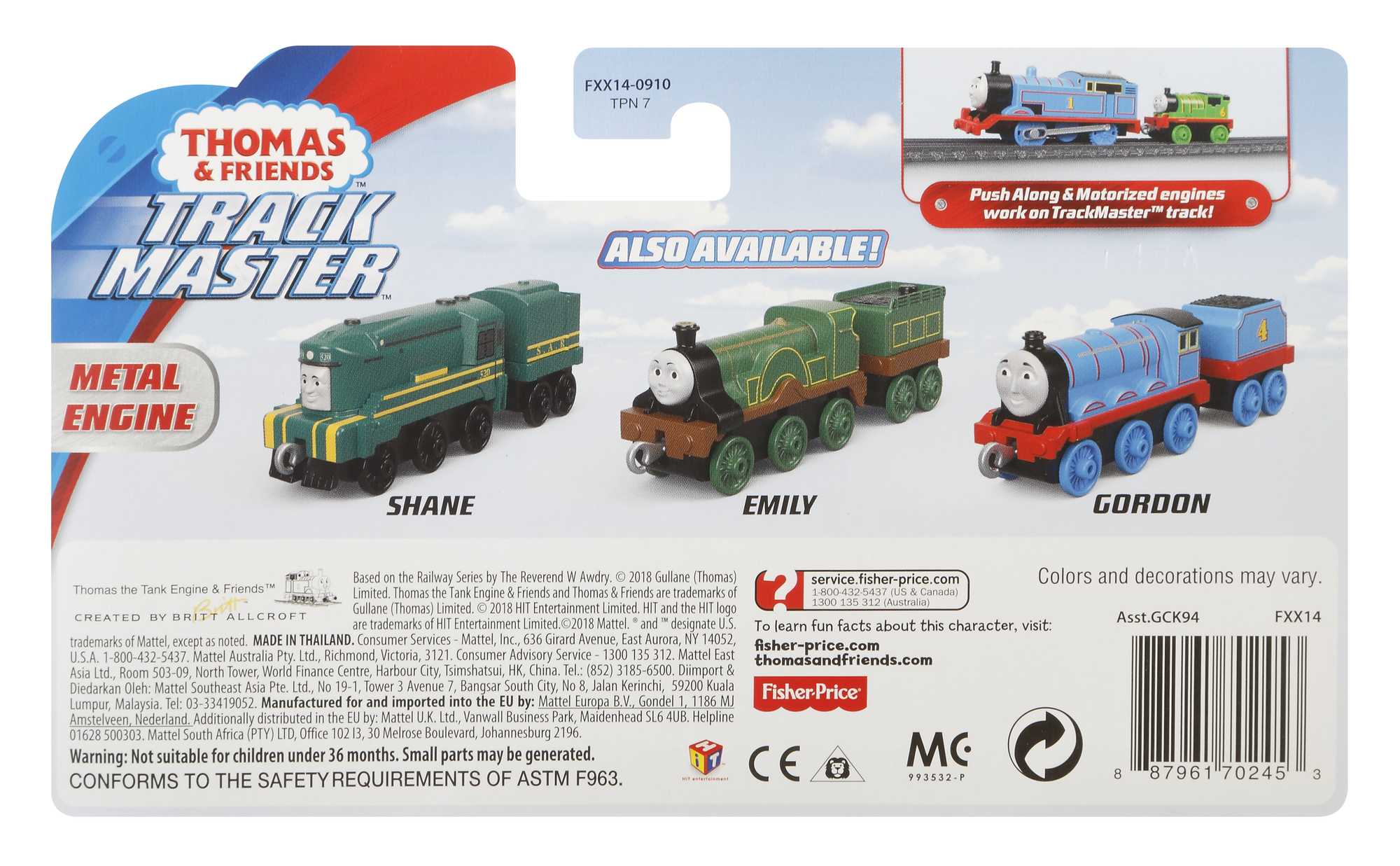 Thomas ve Arkadaşları Trackmaster Sür-Bırak Büyük Tekli Trenler, Yong Bao, Kırmızı Vagonlu Oyuncak Lokomotif Tren, FXX14