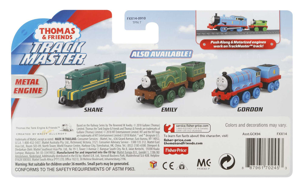 Thomas ve Arkadaşları Trackmaster Sür-Bırak Büyük Tekli Trenler, Yong Bao, Kırmızı Vagonlu Oyuncak Lokomotif Tren, FXX14