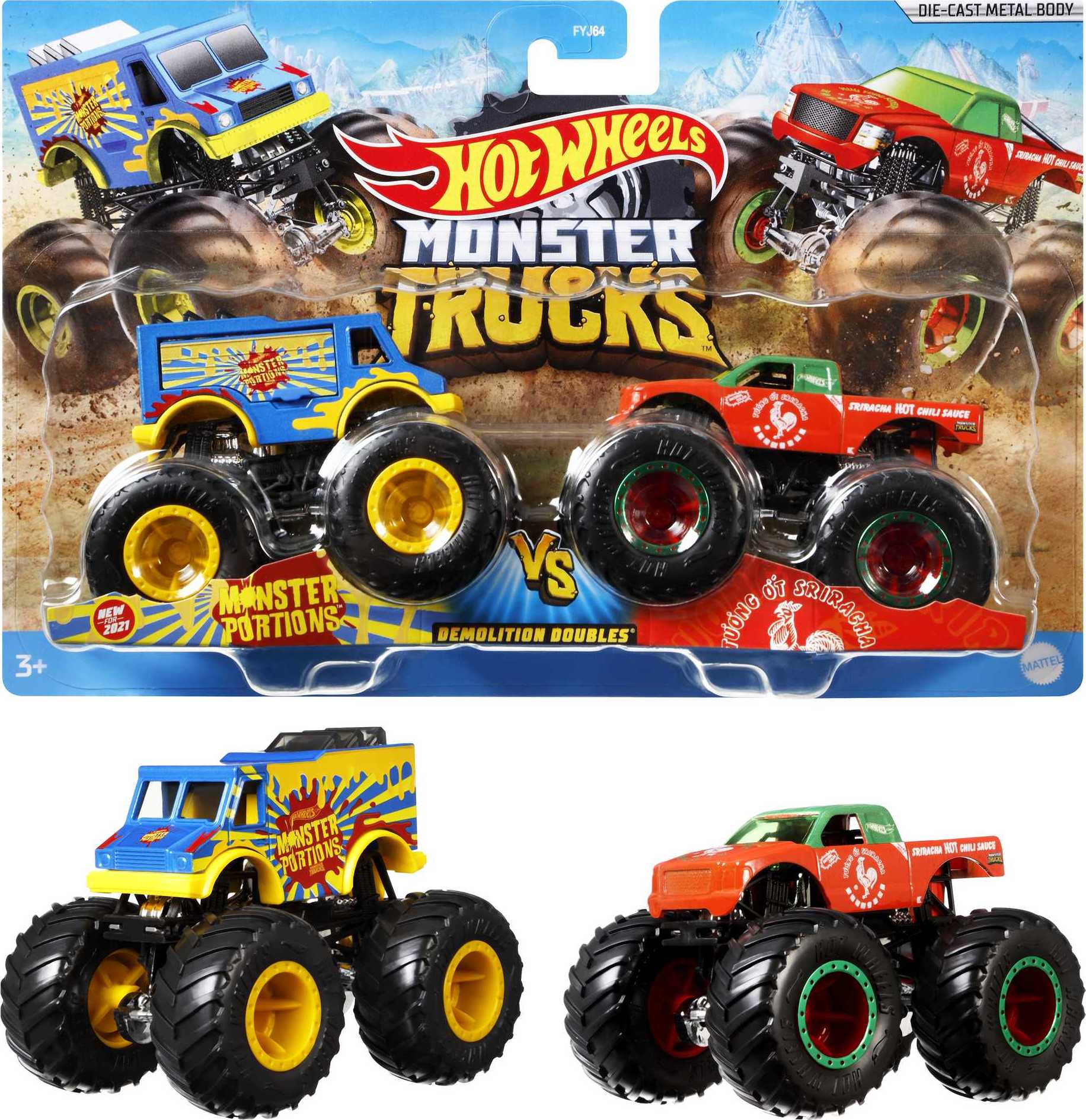 Hot Wheels Canavar Kamyonlar Demolition Doubles 2'li Araç Paketi (Sürpriz Asorti)