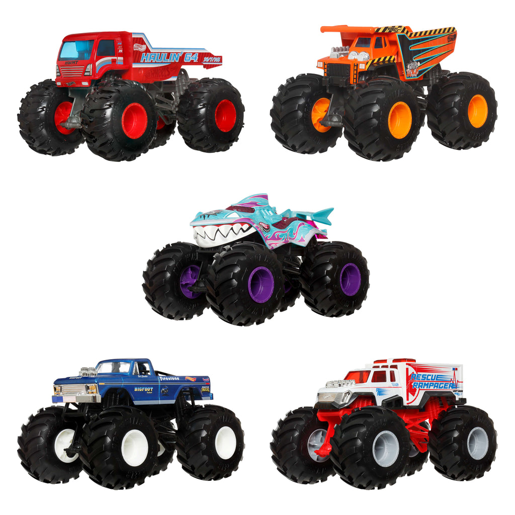 Hot Wheels Monster Trucks 1:24 Arabalar - Büyük Gövdeli ve Tekerlekli Oyuncak Arabalar FYJ83