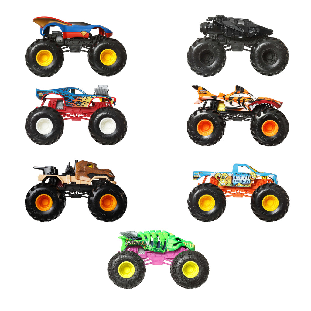 Hot Wheels Monster Trucks 1:24 Arabalar - Büyük Gövdeli ve Tekerlekli Oyuncak Arabalar FYJ83