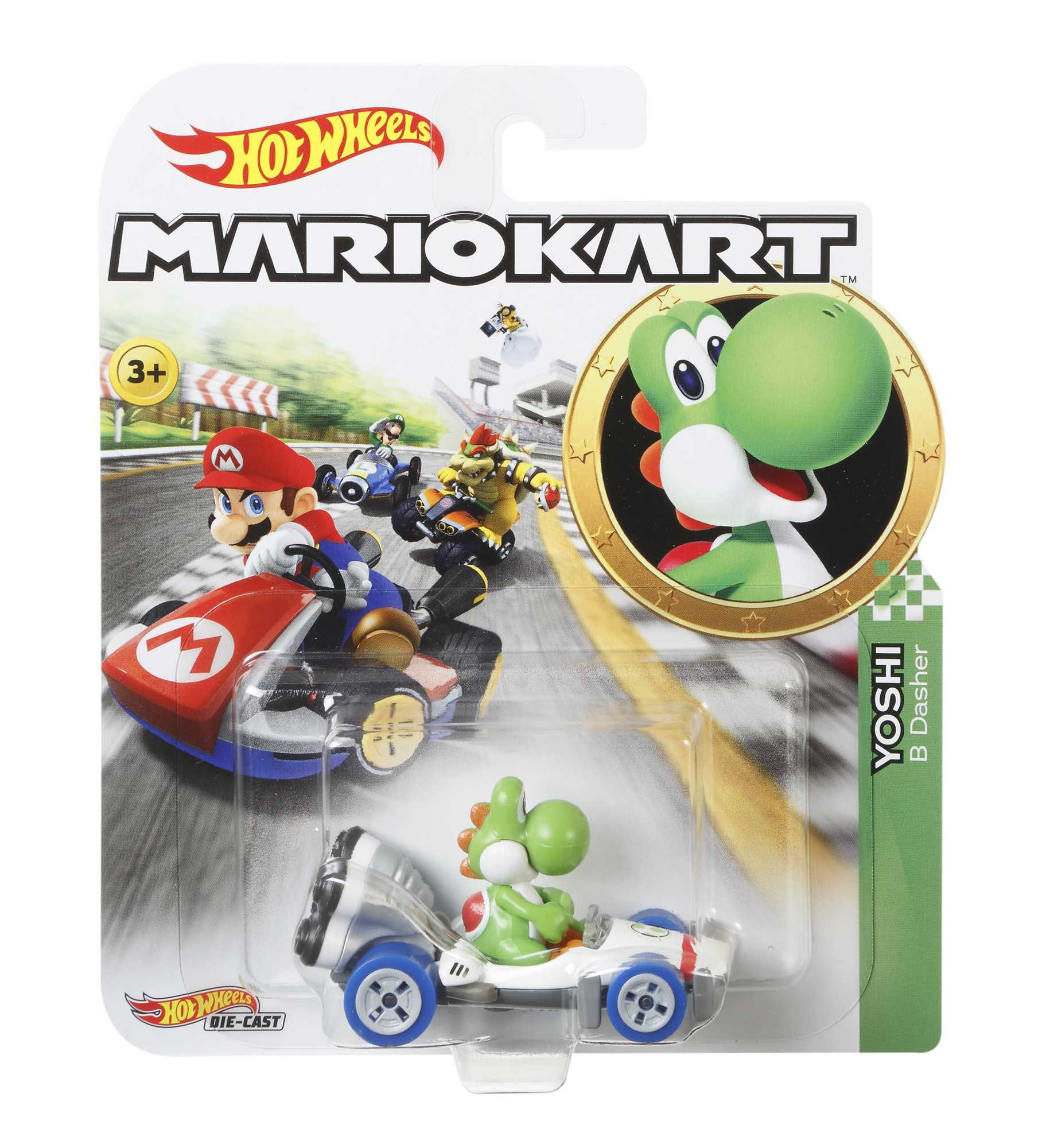 Hot Wheels Mario Kart Yoshi B-Dasher 1:64 Die-Cast Araba
