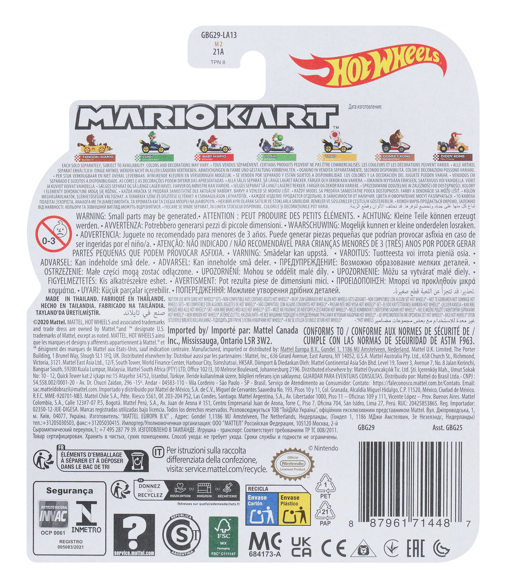 Hot Wheels Mario Kart Yoshi B-Dasher 1:64 Die-Cast Araba