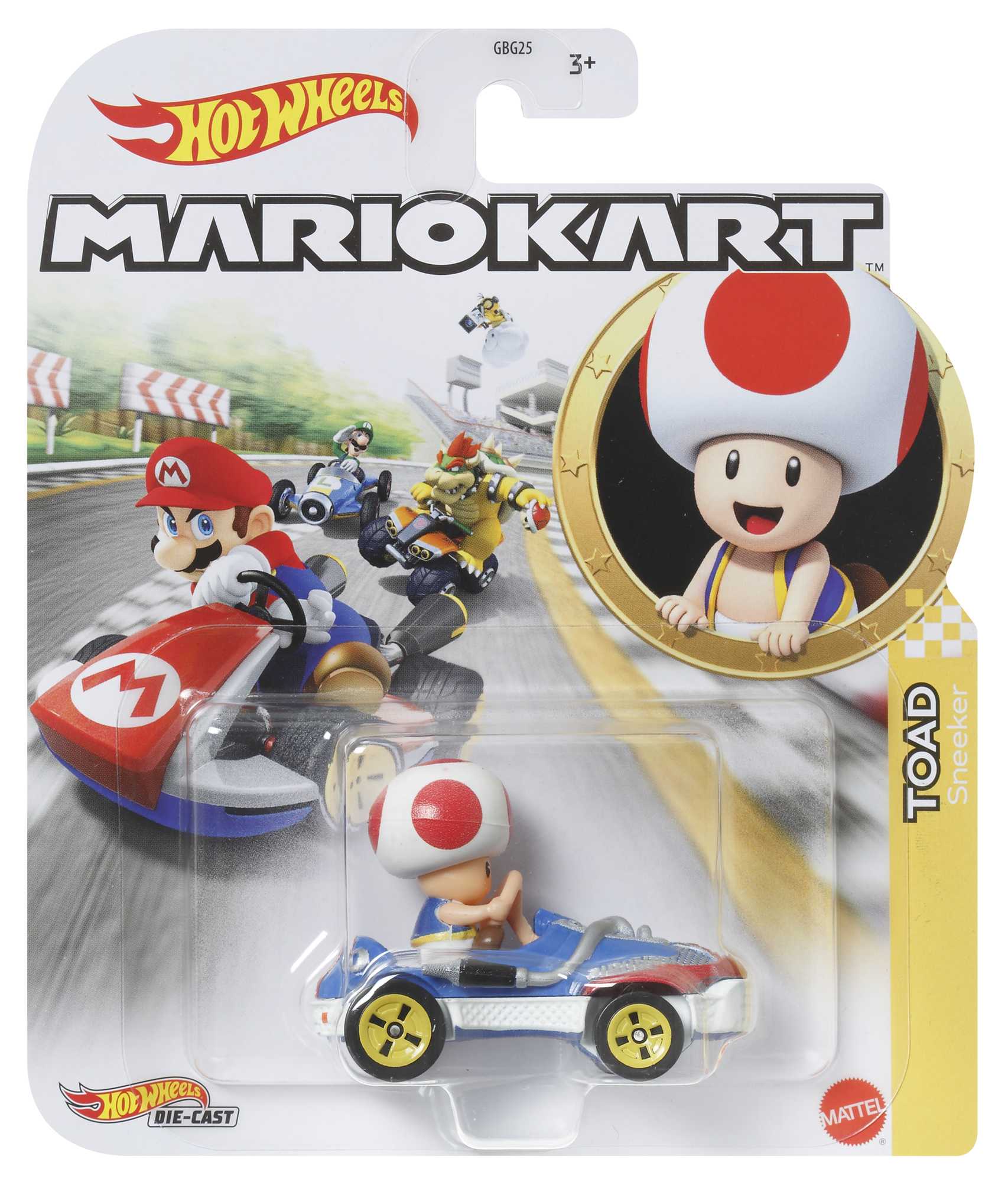 Hot Wheels Mario Kart Toad Sneeker 1:64 Die-Cast Araba