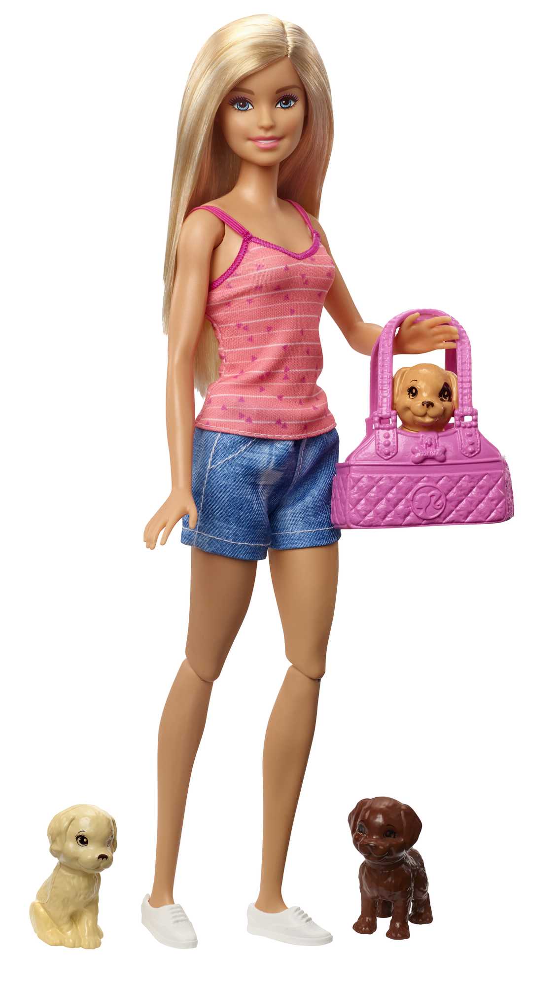 Barbie Bebek ve Aksesuarları - 3 Yavru Köpekli Oyun Seti, Hayvancıklar İçin Küvet ve Aksesuarlar GDJ37