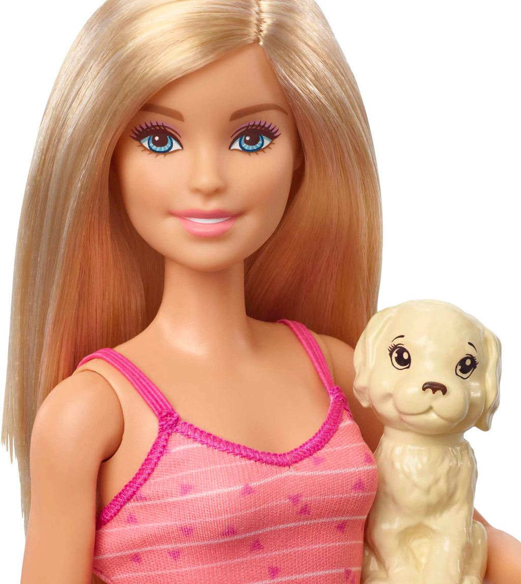 Barbie Bebek ve Aksesuarları - 3 Yavru Köpekli Oyun Seti, Hayvancıklar İçin Küvet ve Aksesuarlar GDJ37