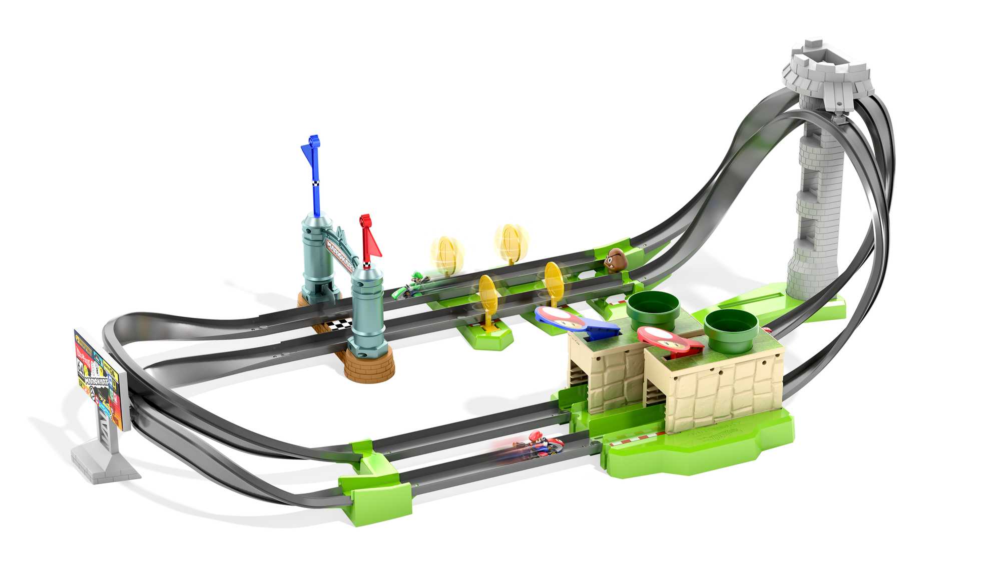 Hot Wheels Mario Kart Çılgın Dönüş Parkuru Yarış Seti GHK15