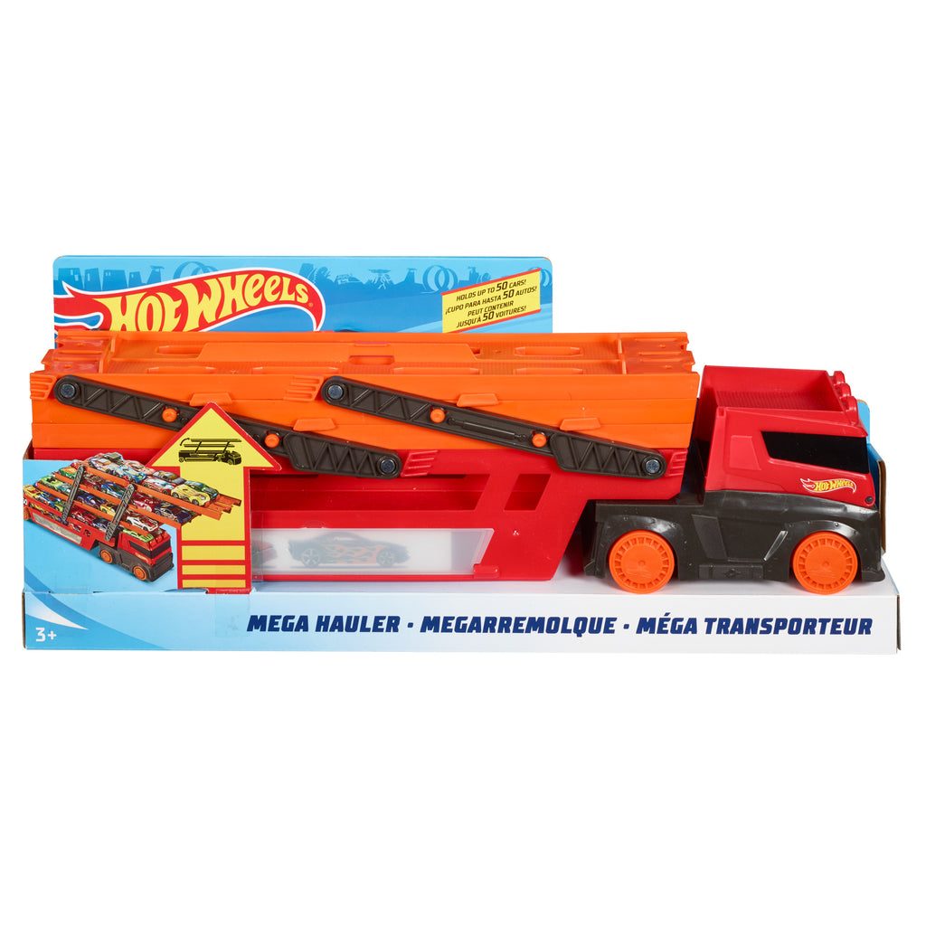 Hot Wheels Mega Tır Turuncu - 50 Araç Kapasiteli Rampalı Taşıyıcı GHR48