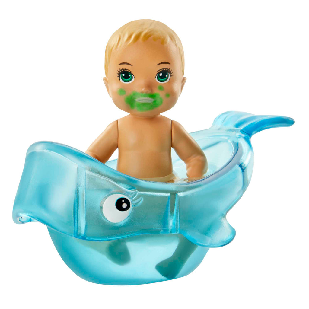 Barbie Bebek Bakıcısı Özellikli Minik Bebekler - Beslenme ve Banyo Zamanı GHV84
