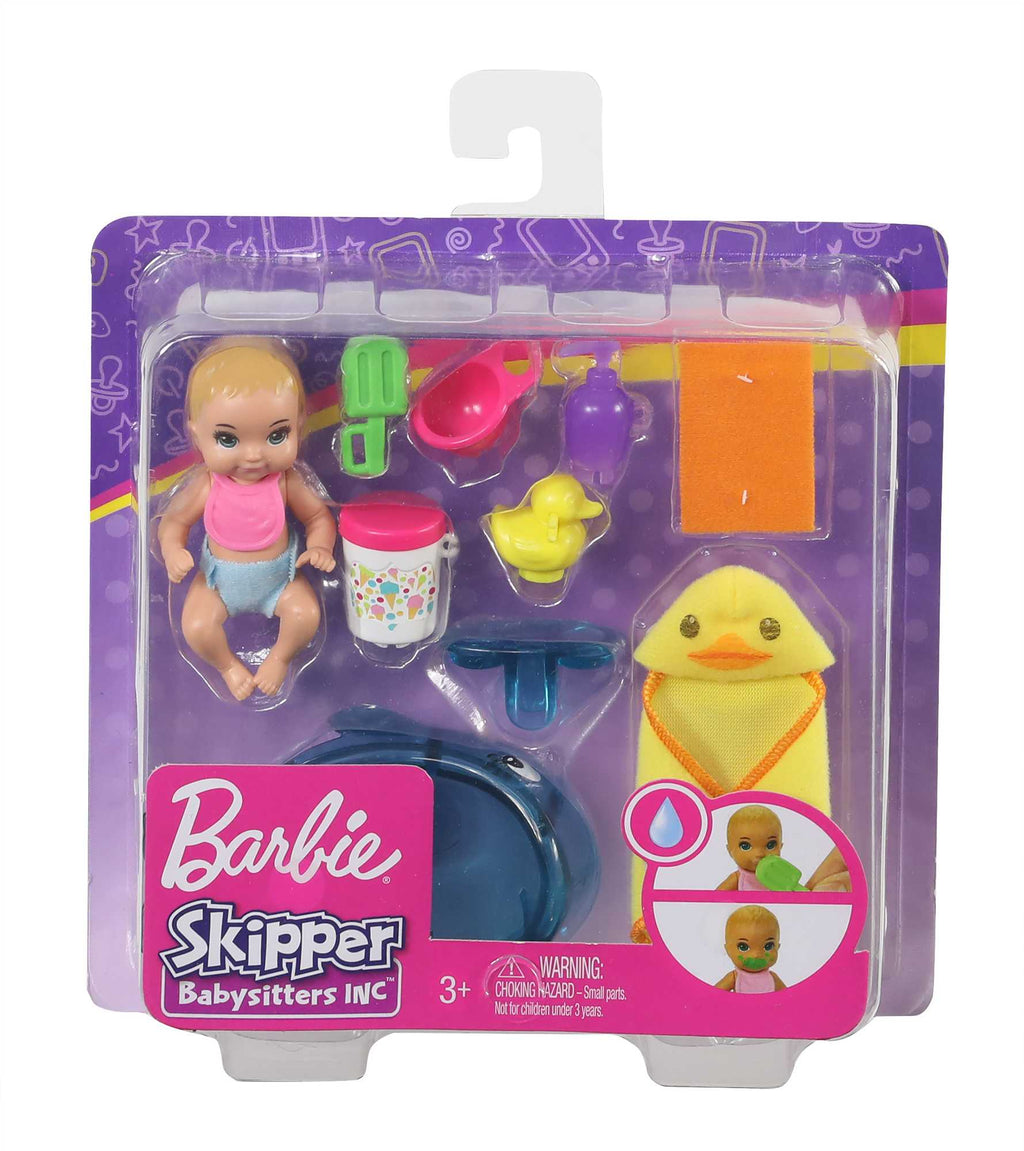Barbie Bebek Bakıcısı Özellikli Minik Bebekler - Beslenme ve Banyo Zamanı GHV84