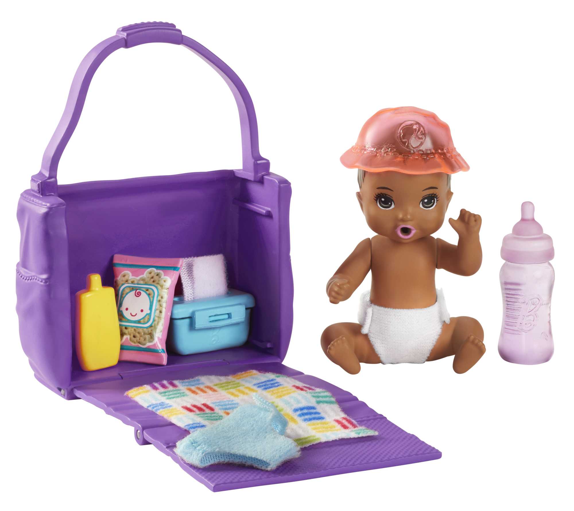 Barbie Bebek Bakıcısı Özellikli Minik Bebekler - Besleme ve Bez Değiştirme Oyun Seti GHV86