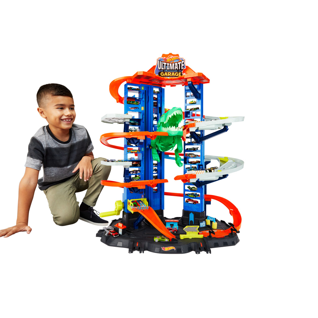 Hot Wheels Robotik T-rex Ultimate Garaj, 100'den Fazla Aracı Kolayca Saklayabilir GJL14