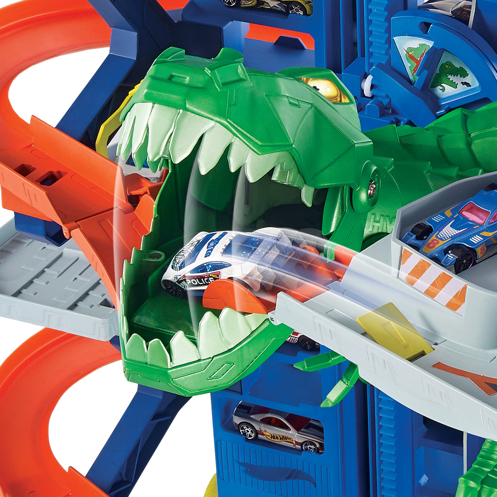 Hot Wheels Robotik T-rex Ultimate Garaj, 100'den Fazla Aracı Kolayca Saklayabilir GJL14