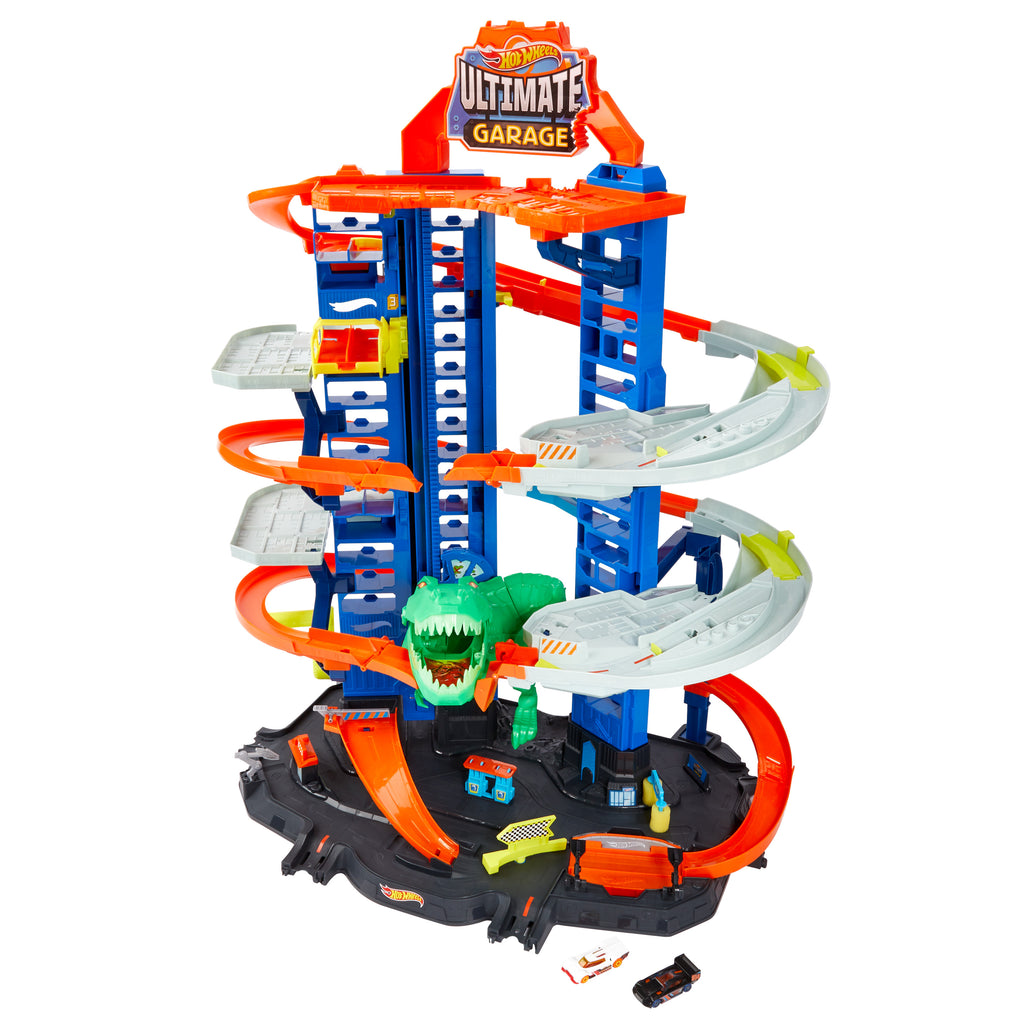 Hot Wheels Robotik T-rex Ultimate Garaj, 100'den Fazla Aracı Kolayca Saklayabilir GJL14