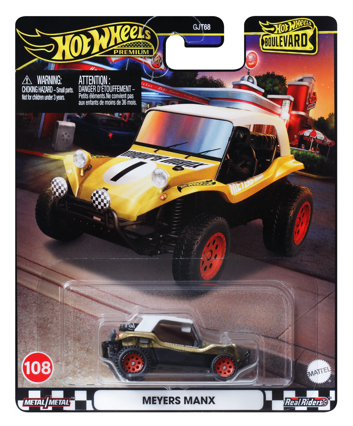 Hot Wheels Boulevard Premium Araçlar Serisi, 1:64 Ölçekli Metal Araba Koleksiyonerleri, Tamamen Metal Gövde Yapısı, Real Rider Lastikler GJT68