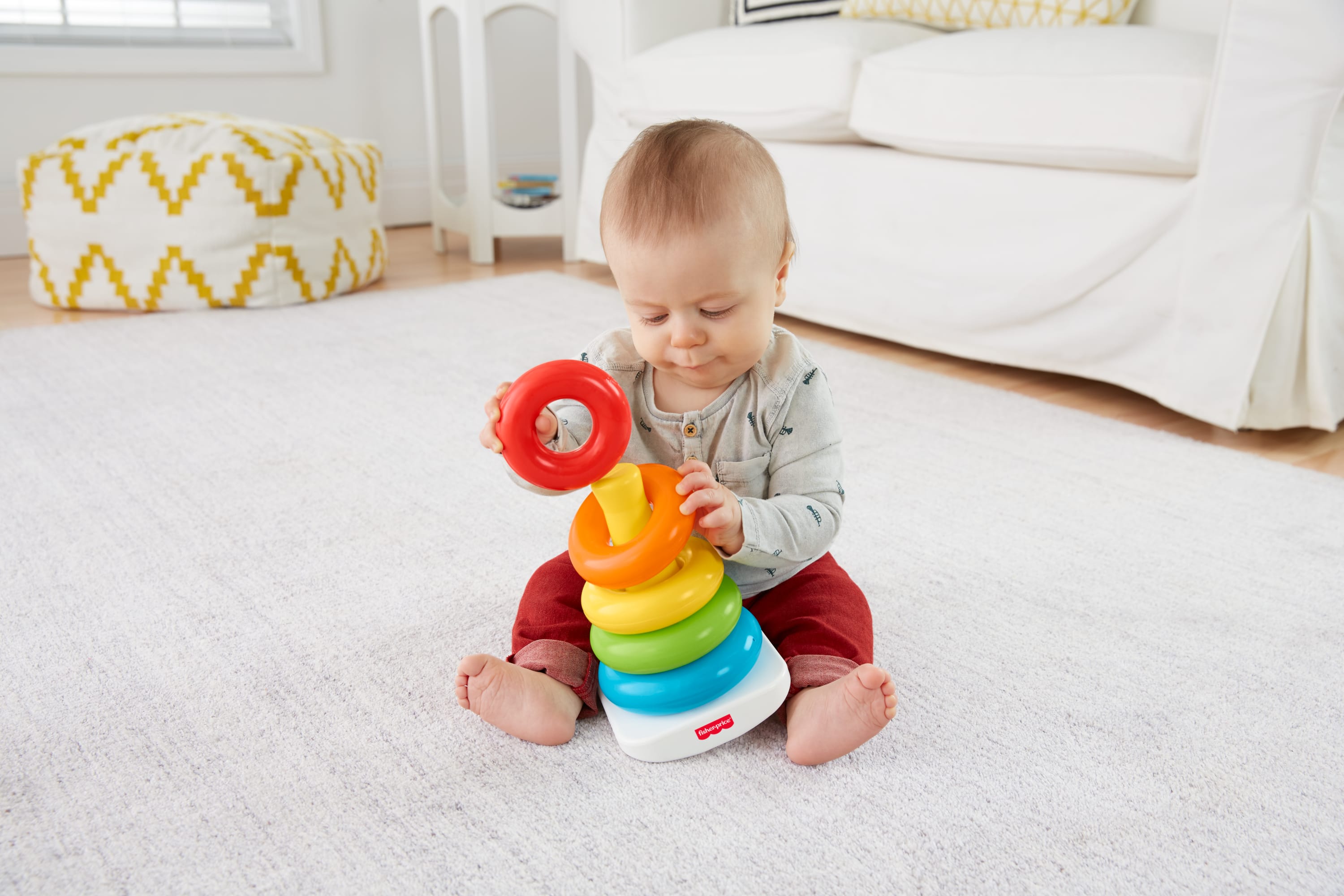 Fisher Price Renkli Halkalar, Üst Üste Dizilebilir, 5 Adet