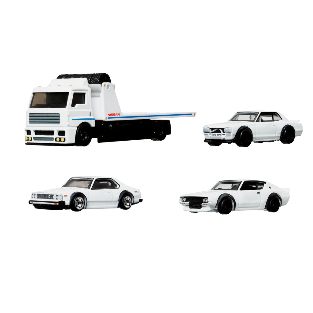 Hot Wheels® Premium Collector sergilenmeye uygun setler, 3 araba ve 1 tır
