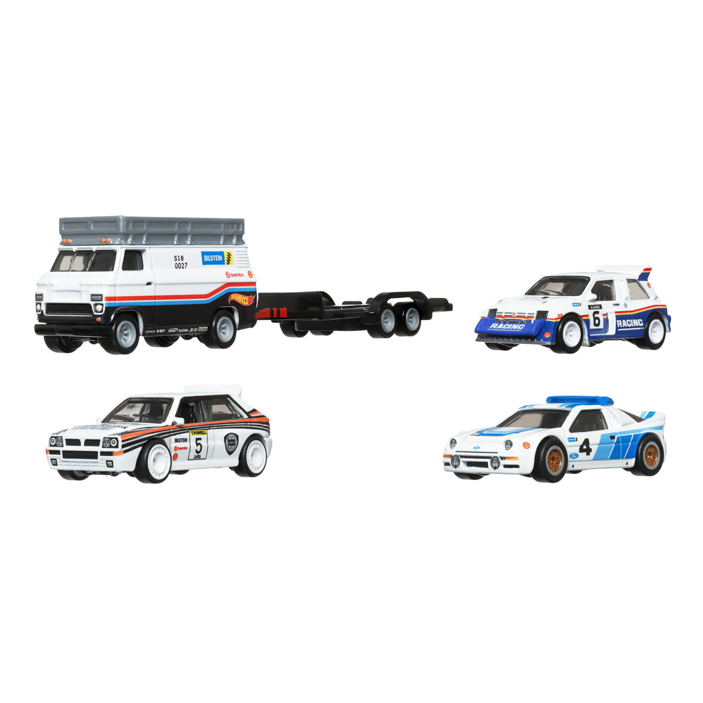 Hot Wheels® Premium Collector sergilenmeye uygun setler, 3 araba ve 1 tır