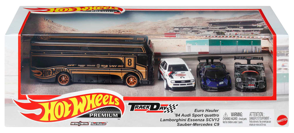 Hot Wheels® Premium Collector sergilenmeye uygun setler, 3 araba ve 1 tır