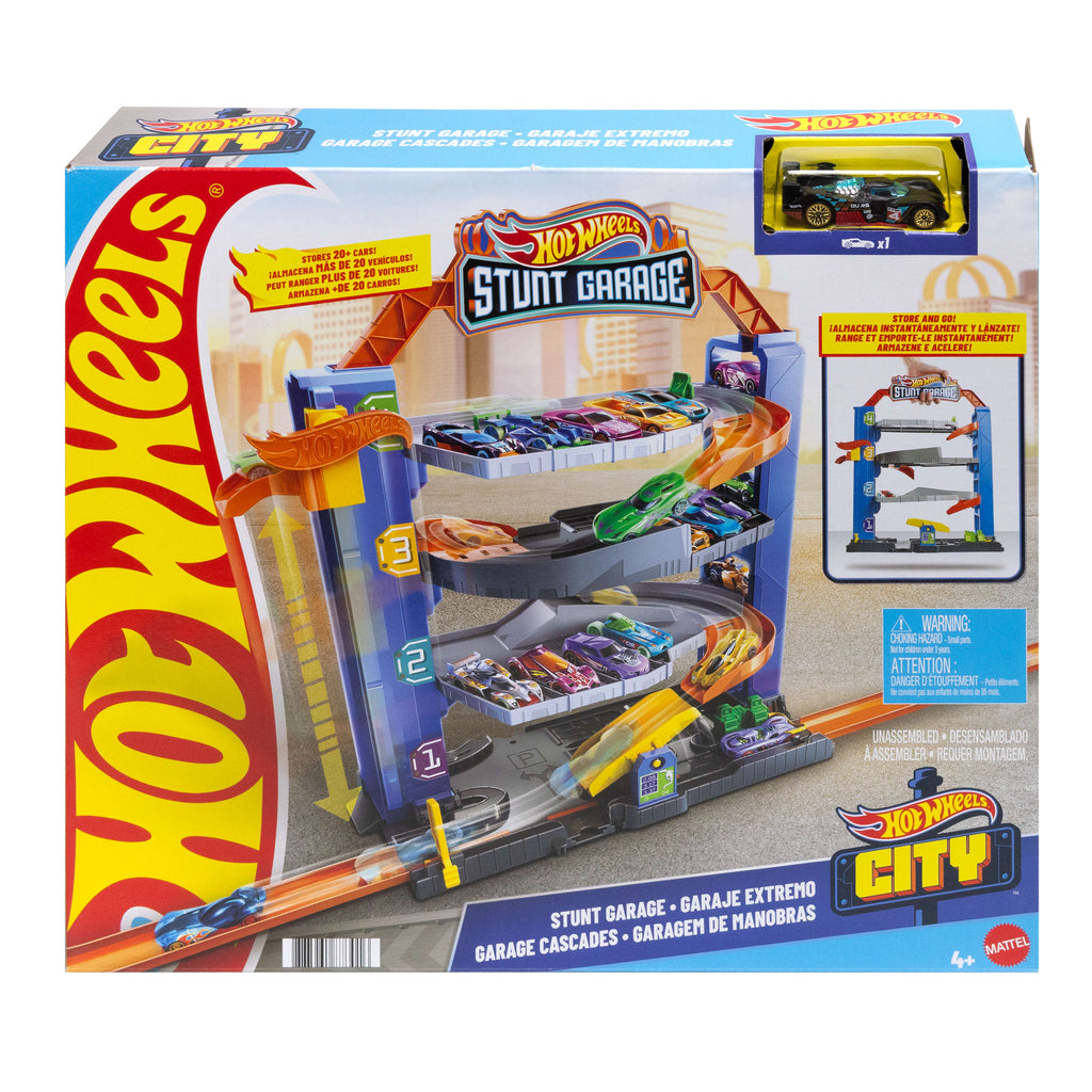 Hot Wheels Maceraya Başlangıç Garajı, 4 Katlı, 3-8 Yaş Arası Çocuklar İçin GNL70