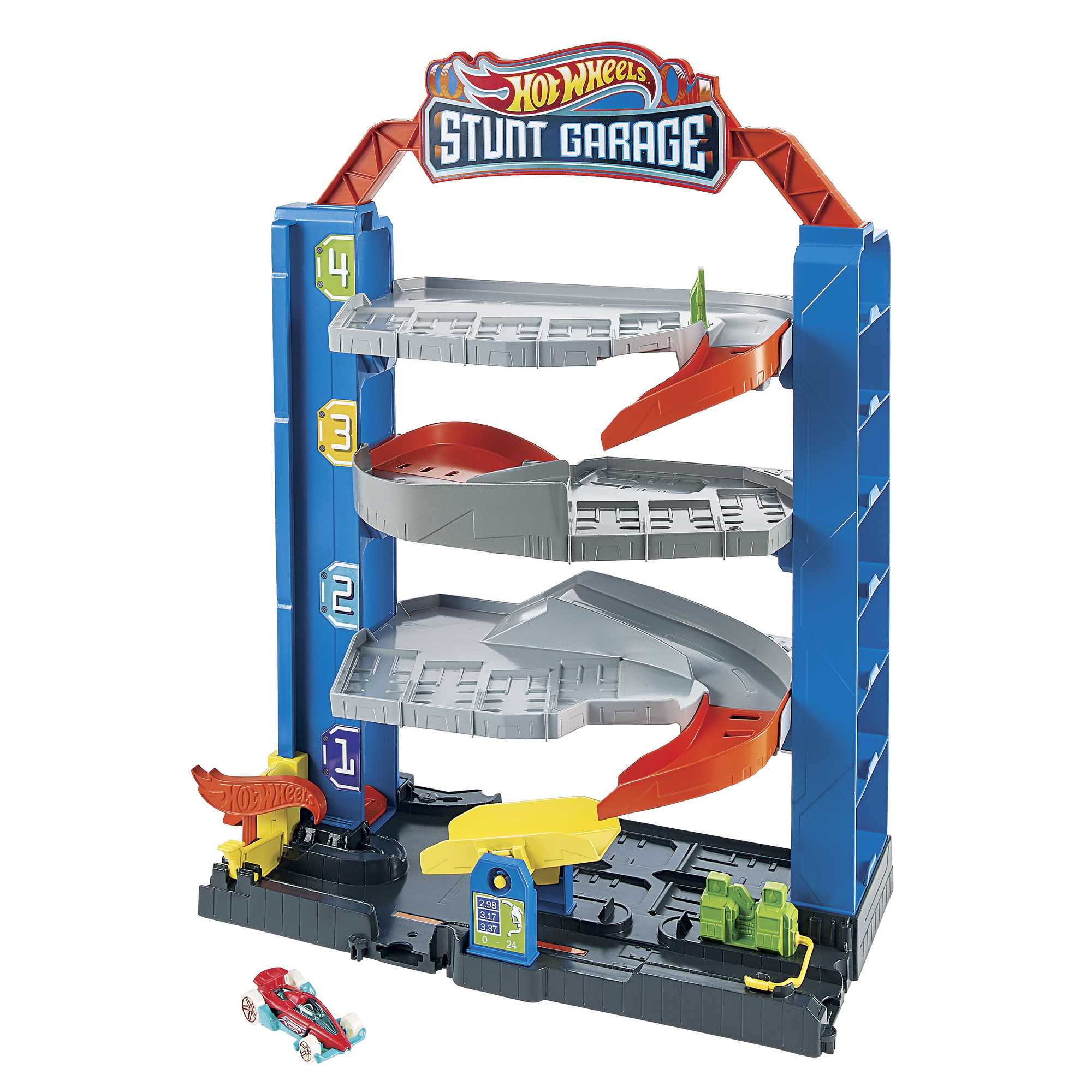 Hot Wheels Maceraya Başlangıç Garajı, 4 Katlı, 3-8 Yaş Arası Çocuklar İçin GNL70