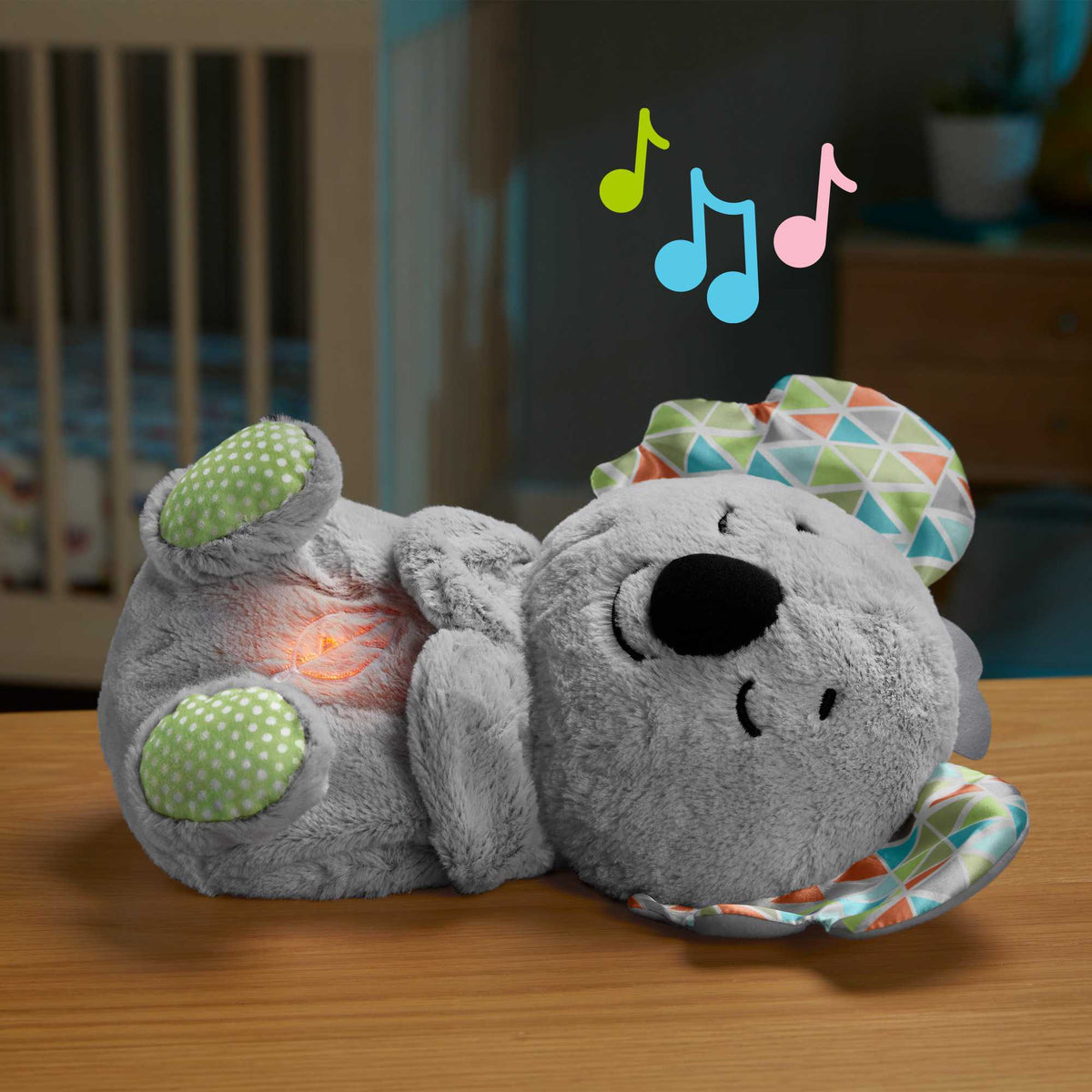 Fisher-Price Uyku Arkadaşı Koala - Müzikli Pelüş Oyuncak ve Uyku Yardımcısı, gerçekçi nefes alma hareketleri ile GRT59