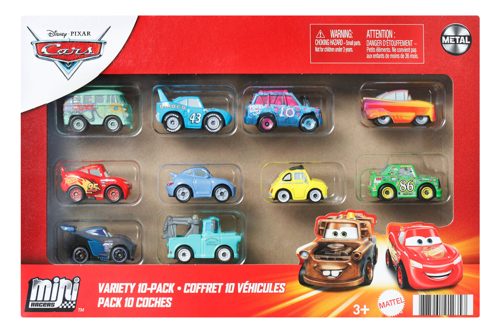 Disney Pixar Arabalar Mini Racers 10'lu Metal Araç Seti