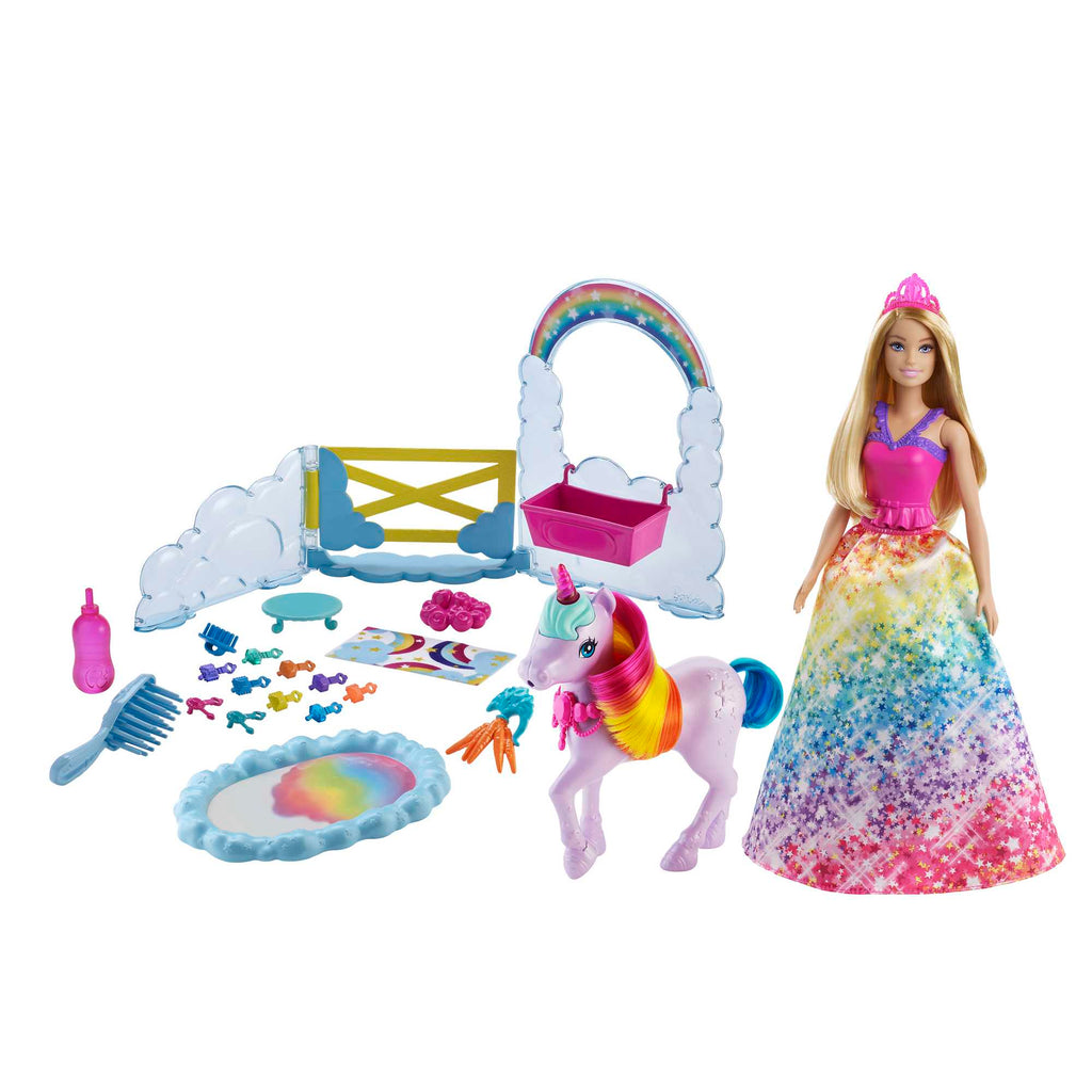 Barbie™ Dreamtopia Oyun Seti, Barbie® Bebek, Tek Boynuzlu At ve Renk Değiştiren Tuvalet