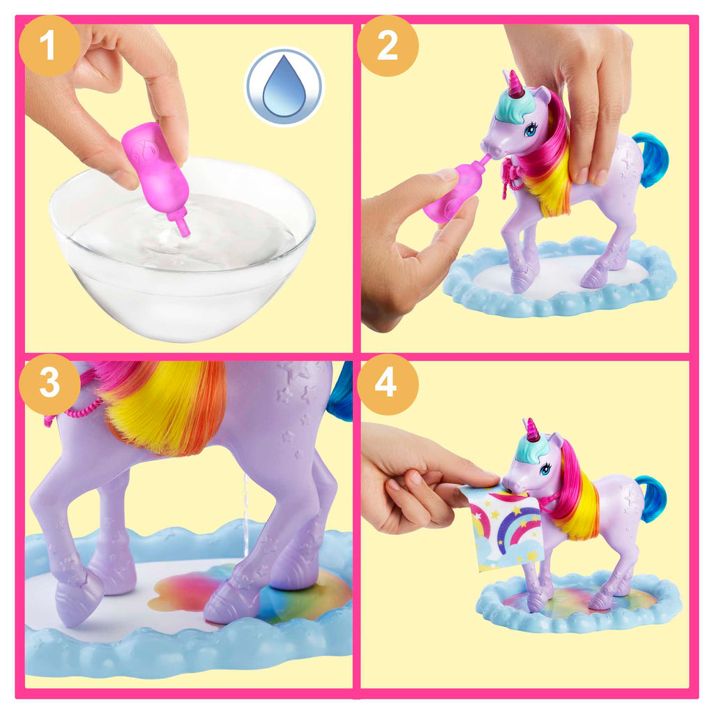 Barbie™ Dreamtopia Oyun Seti, Barbie® Bebek, Tek Boynuzlu At ve Renk Değiştiren Tuvalet