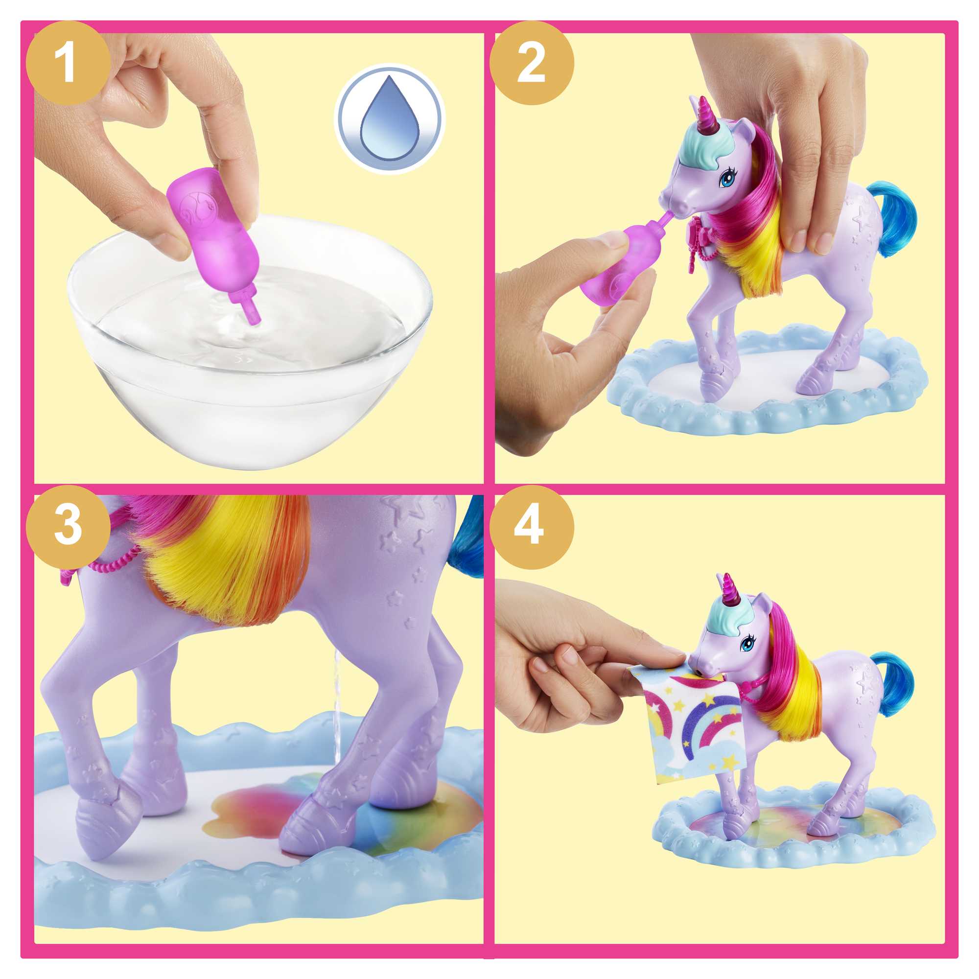 Barbie™ Dreamtopia Oyun Seti, Barbie® Bebek, Tek Boynuzlu At ve Renk Değiştiren Tuvalet