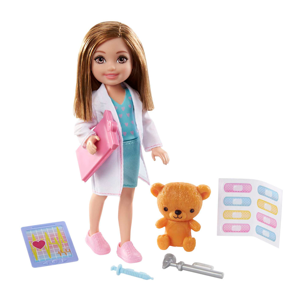 Barbie Chelsea Meslekleri Öğreniyor Bebek Serisi, Veteriner - Kariyer Temalı Kıyafeti ve Aksesuarları İle GTN88