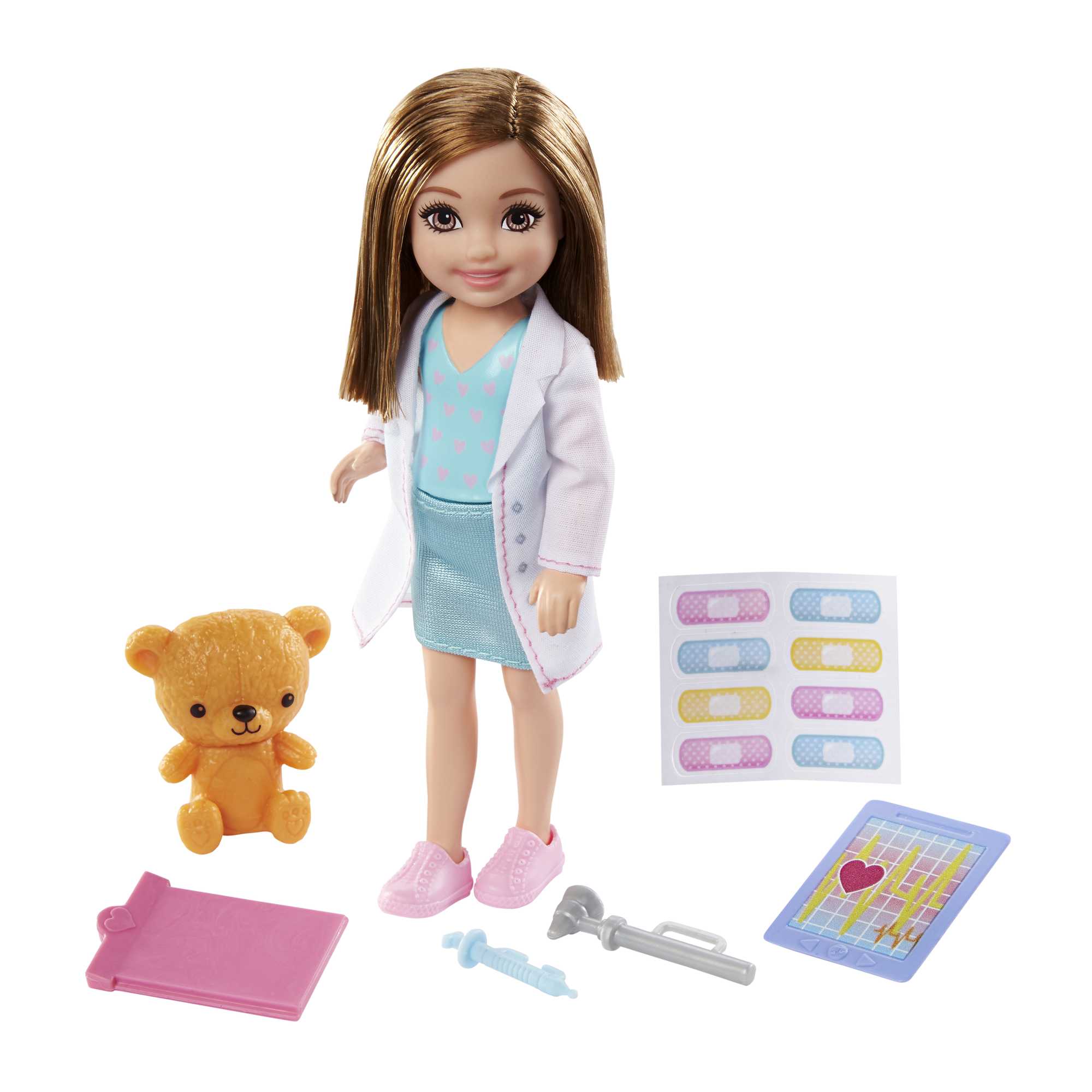 Barbie Chelsea Meslekleri Öğreniyor Bebek Serisi, Veteriner - Kariyer Temalı Kıyafeti ve Aksesuarları İle GTN88
