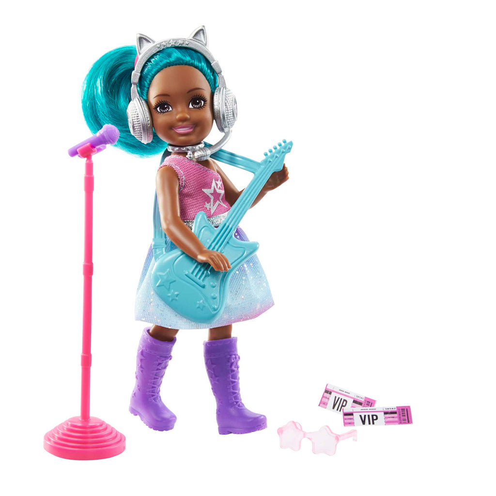 Barbie Chelsea Meslekleri Öğreniyor Bebek Serisi, Pop Star- Kariyer Temalı Kıyafeti ve Aksesuarları İle GTN89