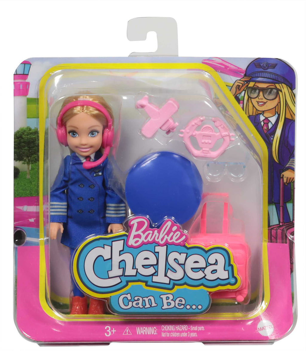 Barbie Chelsea Meslekleri Öğreniyor Bebek Serisi, Pilot - Kariyer Temalı Kıyafeti ve Aksesuarları İle GTN90