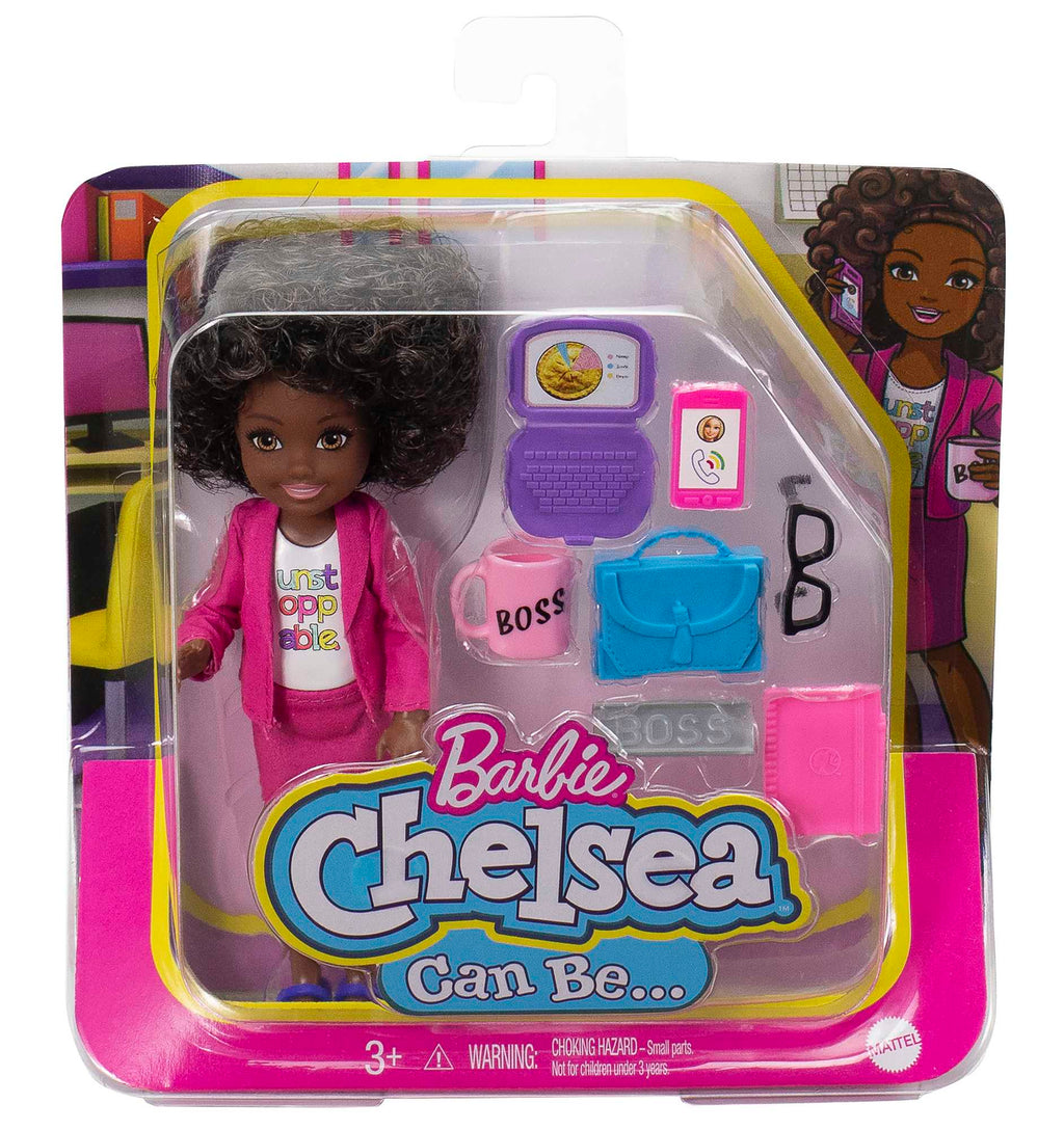 Barbie Chelsea Meslekleri Öğreniyor Bebek Serisi, İş Kadını - Kariyer Temalı Kıyafeti ve Aksesuarları İle GTN93