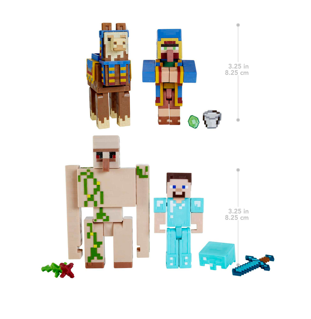 Minecraft oyuncakları | 2'li aksiyon figürü paketi | çocuklara uygun hediyeler