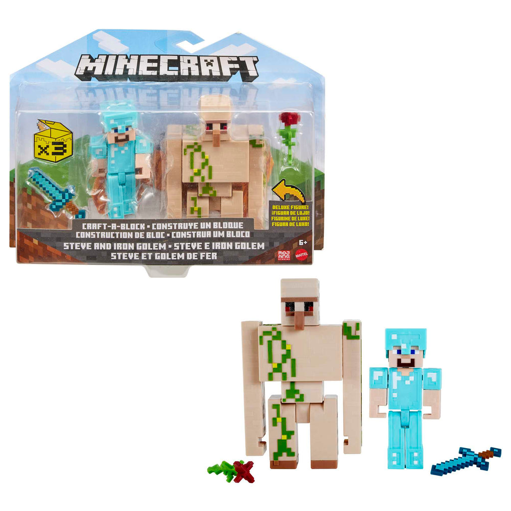 Minecraft oyuncakları | 2'li aksiyon figürü paketi | çocuklara uygun hediyeler